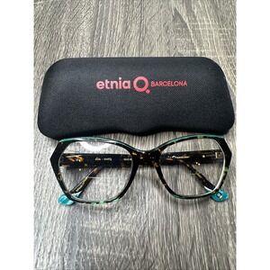 Etnia Barcelona Ava HVTQ Tortoise Green 54-18-142 Womens Eyeglasses Frames